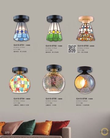 藝術家玻璃造型吸頂單燈